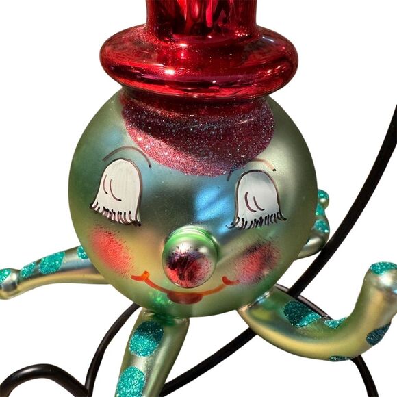 Christopher Radko Wally Squid Octopus Glass Christmas Ornament 5" Green - Picture 3 of 7